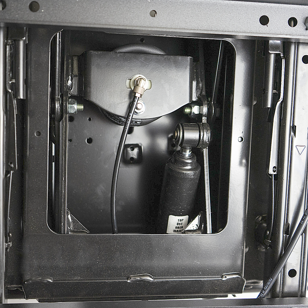 Power Air Ride Seat with Lumbar Support and Removable Headrest