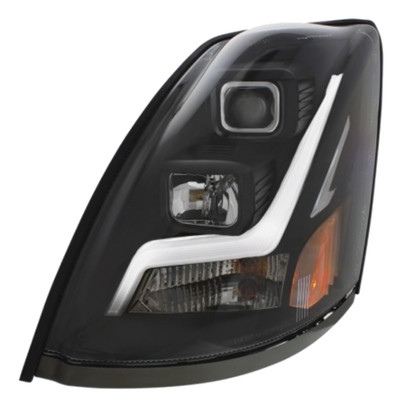 Volvo VN/VNL (2003-2017) - Projection Headlight With LED Position Light Bar