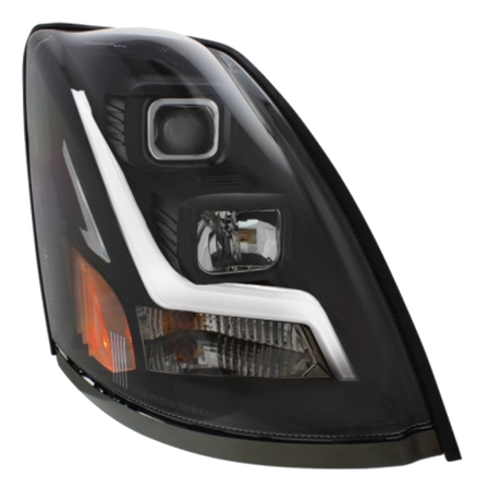 Volvo VN/VNL (2003-2017) - Projection Headlight With LED Position Light Bar