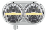 Peterbilt 359 - Stainless Steel Headlight Assembly & LED Headlights With LED Position Light