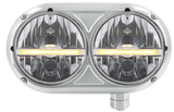 Peterbilt 359 - Stainless Steel Headlight Assembly & LED Headlights With LED Position Light