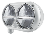 Peterbilt 359 - Stainless Steel Headlight Assembly & LED Headlights With LED Position Light