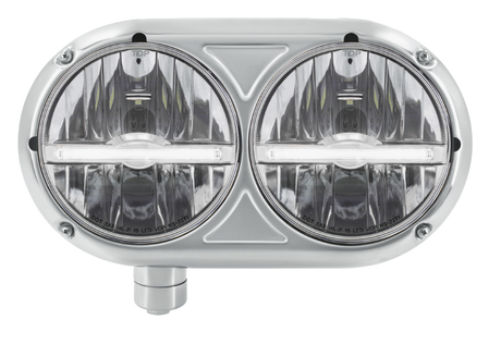 Peterbilt 359 - Stainless Steel Headlight Assembly & LED Headlights With LED Position Light