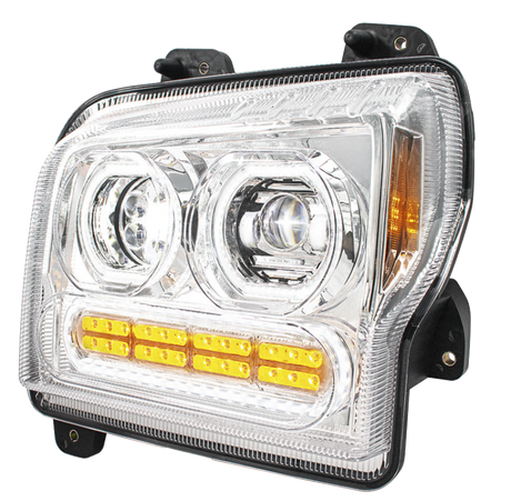 Kenworth W990 (2019-2024) - High Power 10 LED Headlight With 24 LED Turn & 100 LED Halo