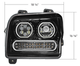 Kenworth W990 (2019-2024) - High Power 10 LED Headlight With 24 LED Turn & 100 LED Halo