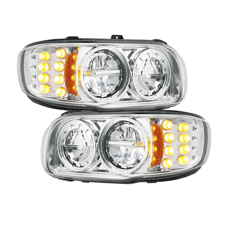 Peterbilt 389 (2008-2024) - High Power LED Headlight With 8 LED Turn & 4 LED Position Light