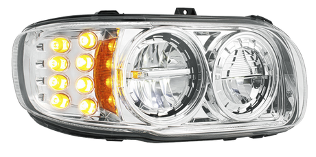 Peterbilt 389 (2008-2024) - High Power LED Headlight With 8 LED Turn & 4 LED Position Light