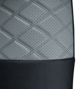 Freightliner Cascadia 2008 and Newer - RigGear Napa Faux Leather Seat Cover Set Gray