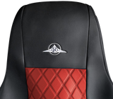 Freightliner Cascadia 2008 and Newer - RigGear Napa Faux Leather Seat Cover Set Red