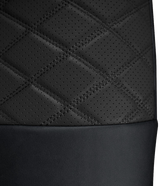 Freightliner Cascadia 2008 and Newer - RigGear Napa Faux Leather Seat Cover Set Black