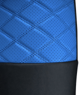 Freightliner Cascadia 2008 and Newer - RigGear Napa Faux Leather Seat Cover Set Blue