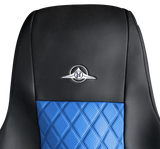 Freightliner Cascadia 2008 and Newer - RigGear Napa Faux Leather Seat Cover Set Blue