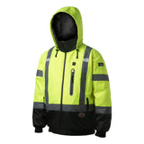 Hi-Vis Heated Bomber Jacket - Yellow-Green