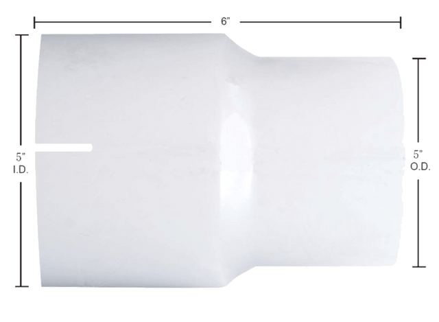 Aluminized Exhaust Connector 5 Inch I.D. to 5 Inch O.D. - HD Truck Source
