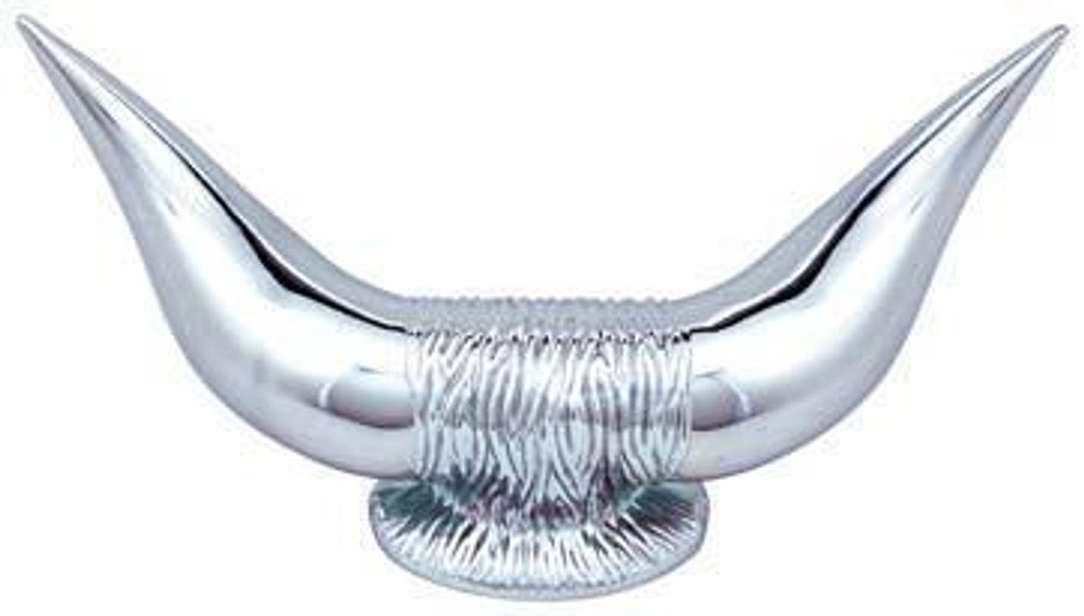 Bull Horns Hood Ornament - Die Cast - HD Truck Source