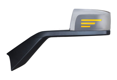 Chrome Hood Mirror Assembly w/Sequential Turn Signal - Volvo VN/VNL 2018+ (Driver) - HD Truck Source