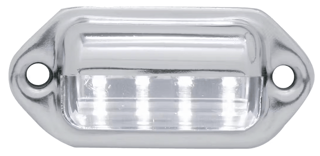 Chrome License Plate Utility Light 4 White LEDs - HD Truck Source