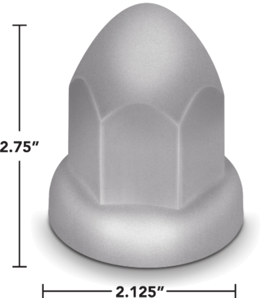 Classic Bullet 33mm Push - On Chrome Lug Nut Cover - HD Truck Source