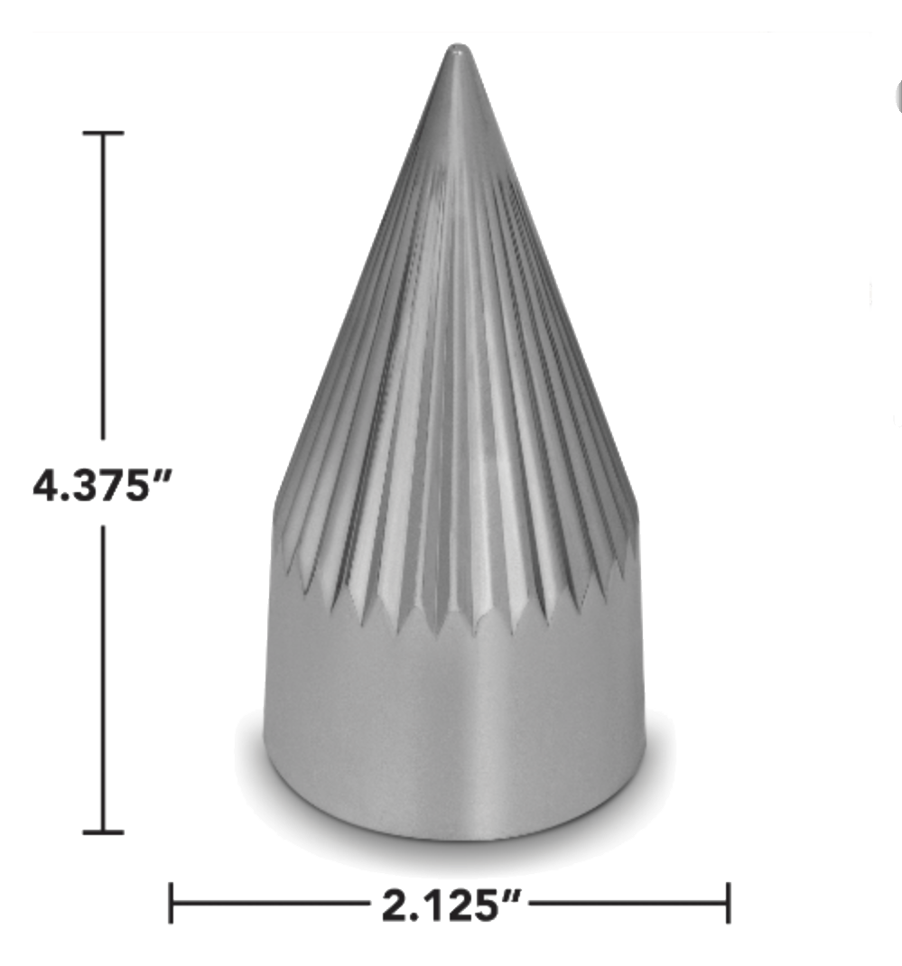 Classic Razor Spike 33mm Screw - On Chrome Lug Nut Cover - HD Truck Source