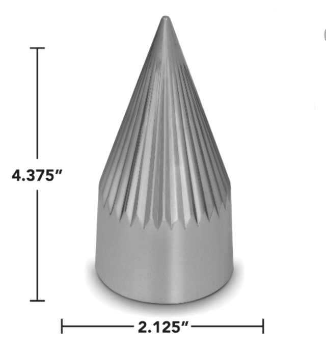 Classic Razor Spike 33mm Screw - On Chrome Lug Nut Cover - HD Truck Source