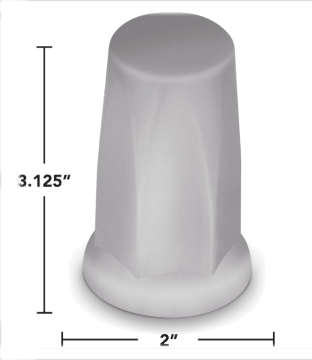 Cylinder With Flange 33mm Push - On Chrome Lug Nut Cover - HD Truck Source