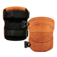 Ergodyne 230LTR Brown Leather Knee Pads - Wide Soft Cap - HD Truck Source