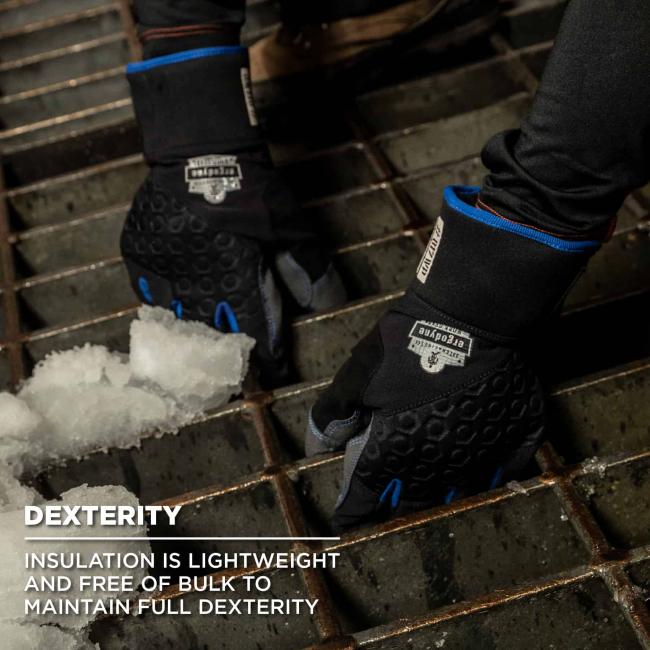 Ergodyne 817WP Black Waterproof Winter Work Gloves - HD Truck Source