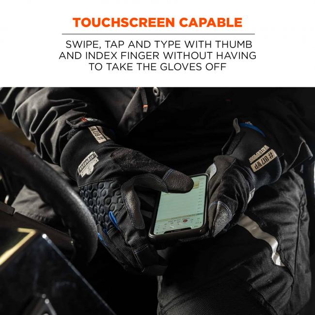 Ergodyne 817WP Black Waterproof Winter Work Gloves - HD Truck Source