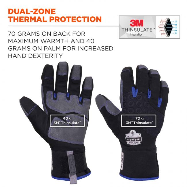 Ergodyne 817WP Black Waterproof Winter Work Gloves - HD Truck Source