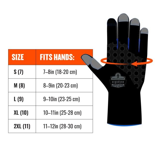 Ergodyne 817WP Black Waterproof Winter Work Gloves - HD Truck Source