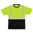Ergodyne Class - 2 Black Bottom Reflective Lime T-Shirt - HD Truck Source
