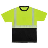 Ergodyne Class - 2 Black Bottom Reflective Lime T-Shirt - HD Truck Source