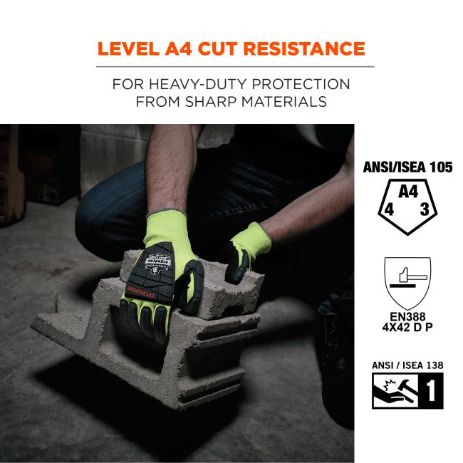 Erodyne ProFlex 7141 Hi - Vis Nitrile Coated Cut - Resistant Gloves - HD Truck Source