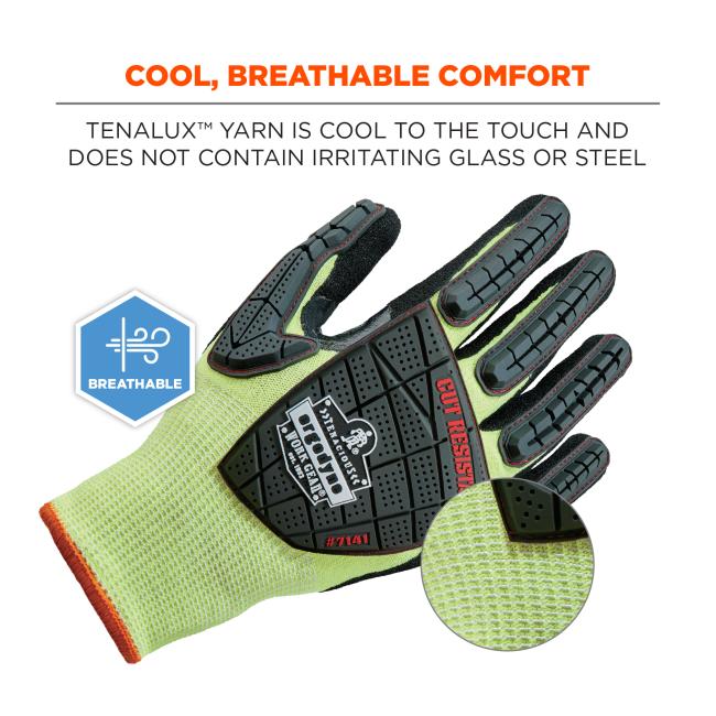 Erodyne ProFlex 7141 Hi - Vis Nitrile Coated Cut - Resistant Gloves - HD Truck Source