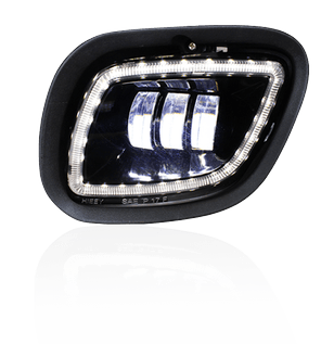 Freightliner Cascadia 08 - 17 Black Fog Light w/Halo (Driver) - HD Truck Source