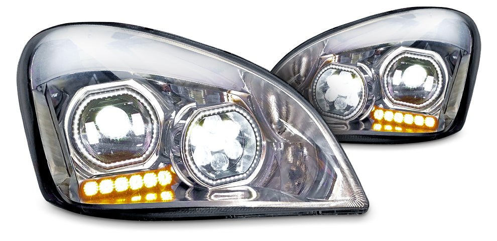 Freightliner Cascadia 2008 - 17 LED Headlight Chrome (Passenger) - HD Truck Source