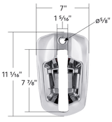 Freightliner Cascadia 2018 and Newer - 6 LED Chrome Door Handle Cover - HD Truck Source