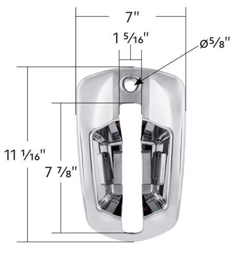 Freightliner Cascadia 2018 and Newer - 6 LED Chrome Door Handle Cover - HD Truck Source