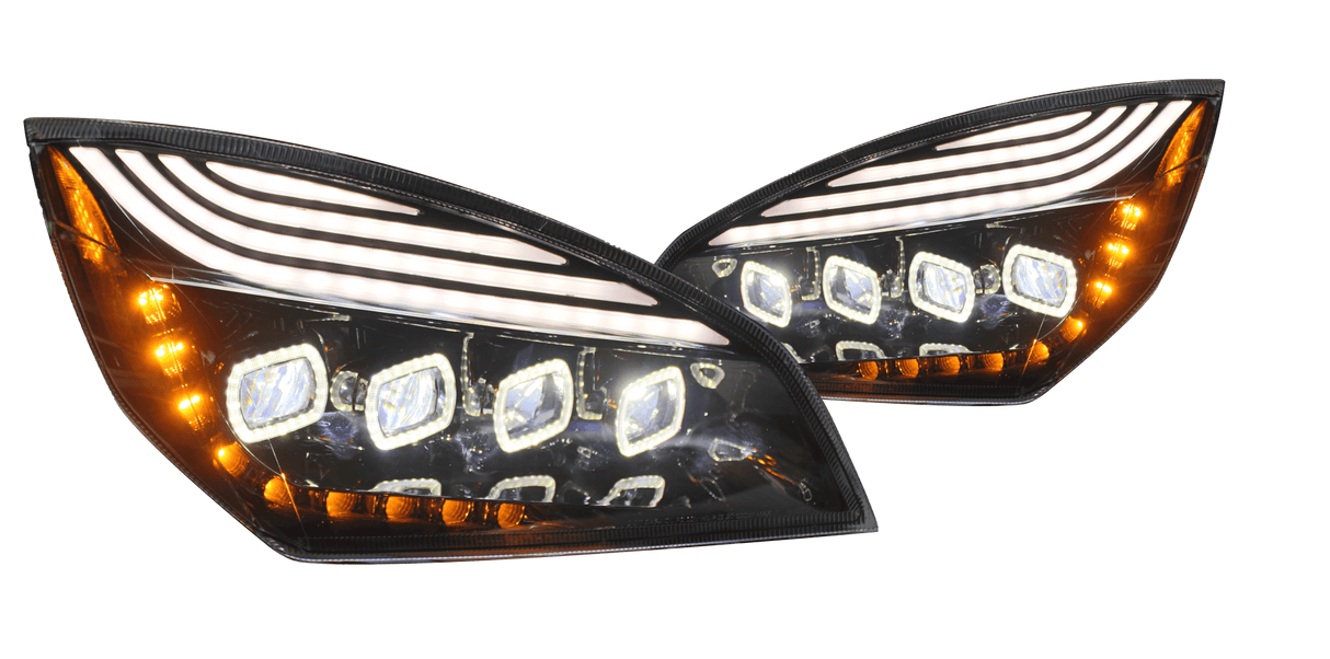 Freightliner Cascadia 2018+ LED Headlight Black (Driver) - HD Truck Source