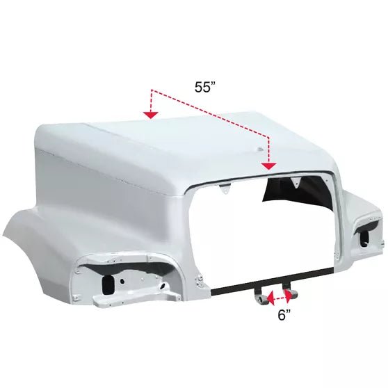 Freightliner Century Class 120 2005 And Newer - 55 Inch Fiberglass Hood - HD Truck Source