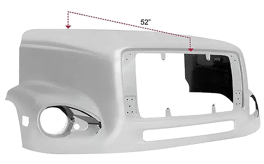 Freightliner FL 112 1997 And Newer - 52 Inch Fiberglass Hood - HD Truck Source