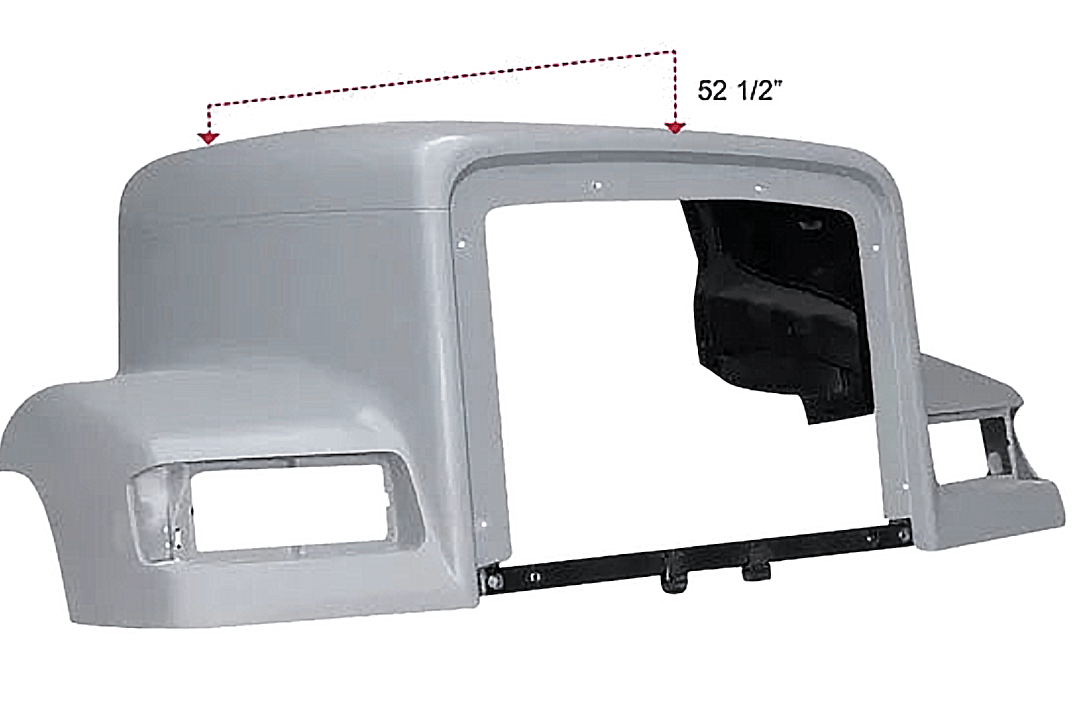 Freightliner FLD 112 And FLD 120 1989 And Newer - 52.5 Inch Fiberglass Hood - HD Truck Source