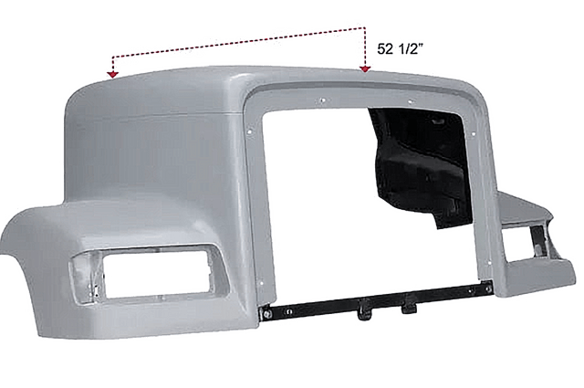 Freightliner FLD 112 And FLD 120 1989 And Newer - 52.5 Inch Fiberglass Hood - HD Truck Source