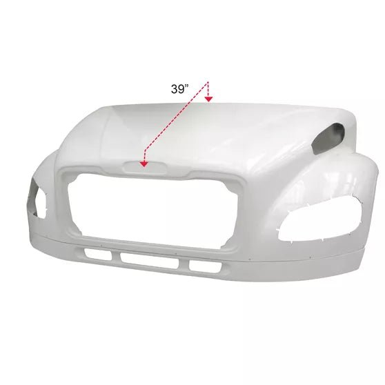Freightliner M2 106 2003 And Newer - 39 Inch Fiberglass Hood With Lower Extension - HD Truck Source