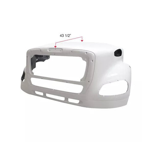 Freightliner M2 112 2004 And Newer - 43 1/2 Inch Fiberglass Hood With Lower Extension - HD Truck Source
