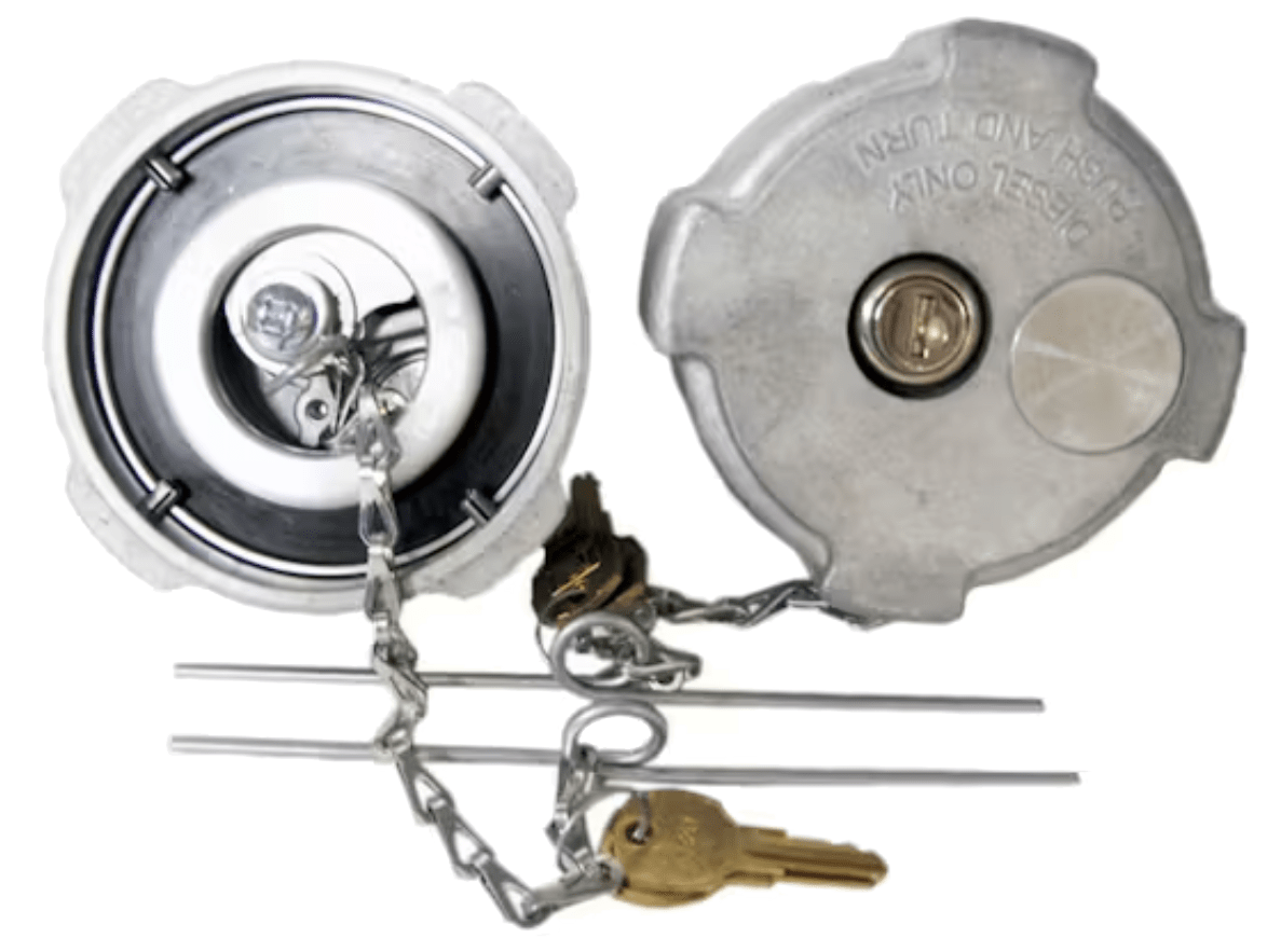 thumbnail image 2 of Tomtop-Auto Lever Style Locking Fuel Cap – 4-Piece Set For Peterbilt – 100% Leak Tested, 1 Year Warranty 2 of 5