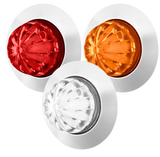 1-1/4 Inch Watermelon Light With Stainless Steel Bezel, 6 LED Dual Function