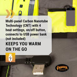 Hi - Vis Heated Bomber Jacket - Yellow - Green - HD Truck Source