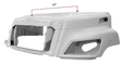 Hino 238 258 268 And 338 - 50 Inch Fiberglass Hood With Long Grille - HD Truck Source
