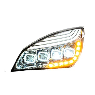 Freightliner Cascadia (2018-Newer) LED Headlight (Chrome or Black Inner Housing)